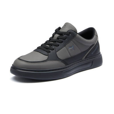 SEVEN Synthetic Leather, Cow Leather Abrasion Resistant Low top Casual Shoes Men's Black