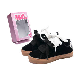 ABCIO Slip Resistant Waterproof Abrasion Resistant Height Increasing Low top Skateboard Shoes Unisex Black