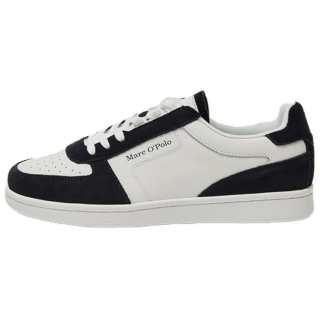 MARC OPOLO Cow Split Leather Low top Skateboard Shoes Men's Black White