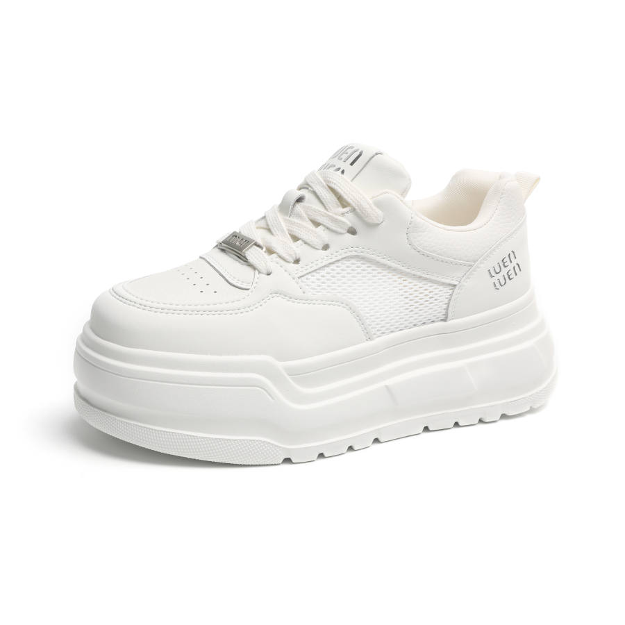 O.L Microfiber Leather Slip Resistant, Abrasion Resistant, Breathable, Height Increasing Low top Casual Shoes Women's