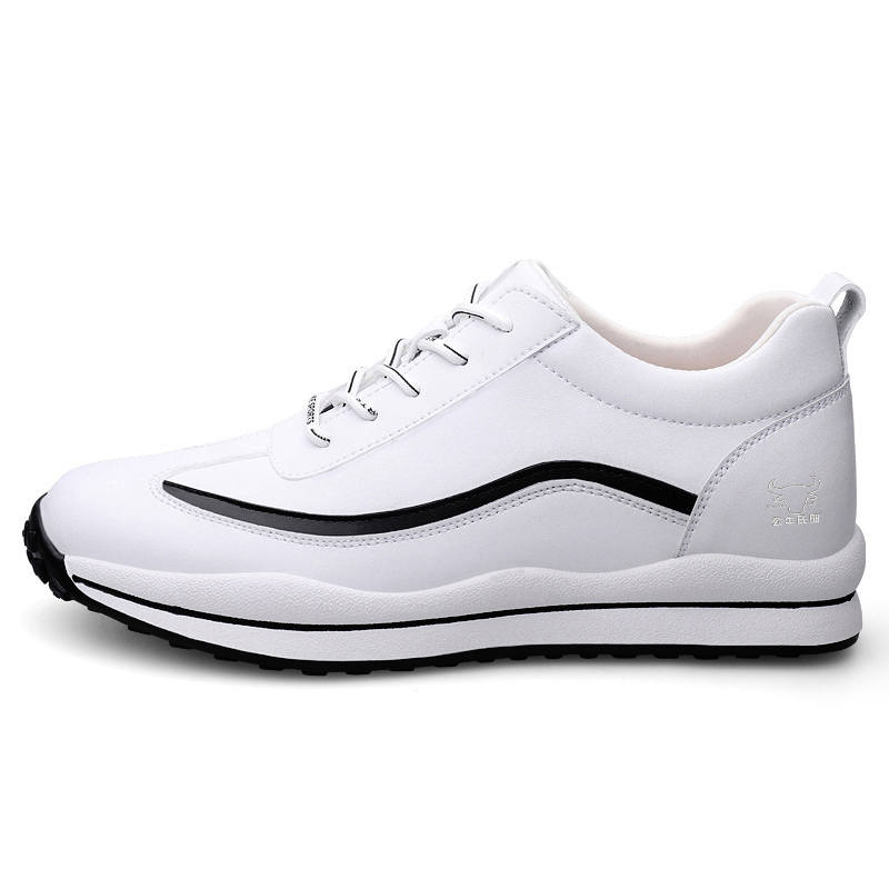 Mansion bull GONGNIUSHIDI Cow Leather Slip Resistant Abrasion Resistant Low top Casual Shoes Unisex