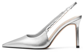 CHARLES&KEITH Small Ck PU Synthetic Leather One Strap Sandals 9.1cm Women's