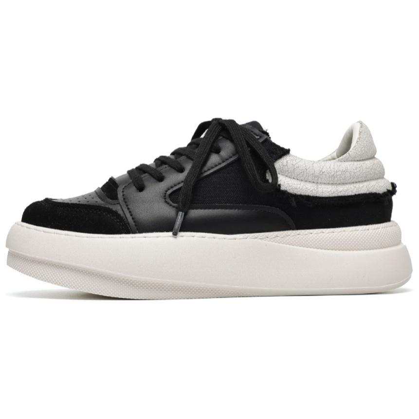 BAILUNHAN Cow Split Leather Low top Skateboard Shoes Men's