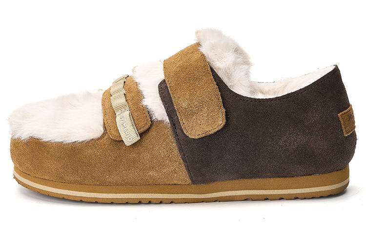 Joy&Mario Fuzzy Shoes Fleece Lined Slip on Thermal Casual Shoes 2.5cm Women's