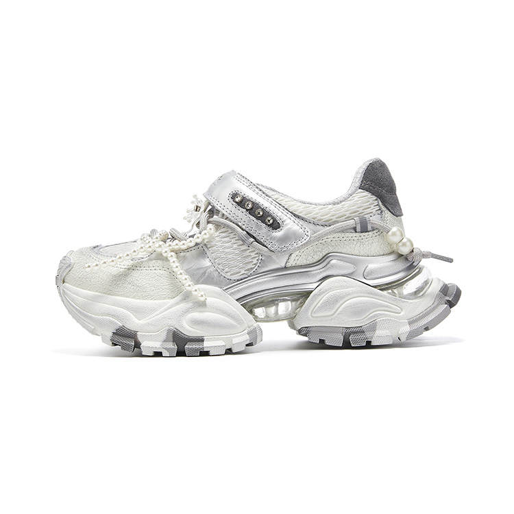 Millies MILLIE'S Cow Leather Breathable Low top Chunky Sneakers Women's