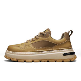 BAIXIAOT Vintage Trendy Slip Resistant Cushioning Abrasion Resistant Lightweight Low top Skateboard Shoes Men's Yellow
