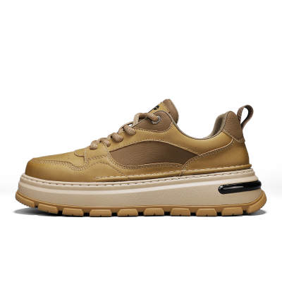 BAIXIAOT Vintage Trendy Slip Resistant Cushioning Abrasion Resistant Lightweight Low top Skateboard Shoes Men's Yellow