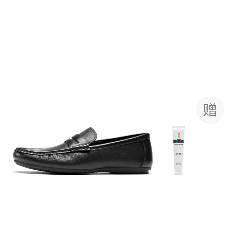 ROBERTA DI CAMERINO Cow Leather Casual Slip on Loafers Men's Black