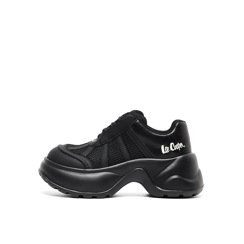 LEE COOPER Textile, Synthetic Leather, Split Cow Leather Low top Chunky Sneakers Women's