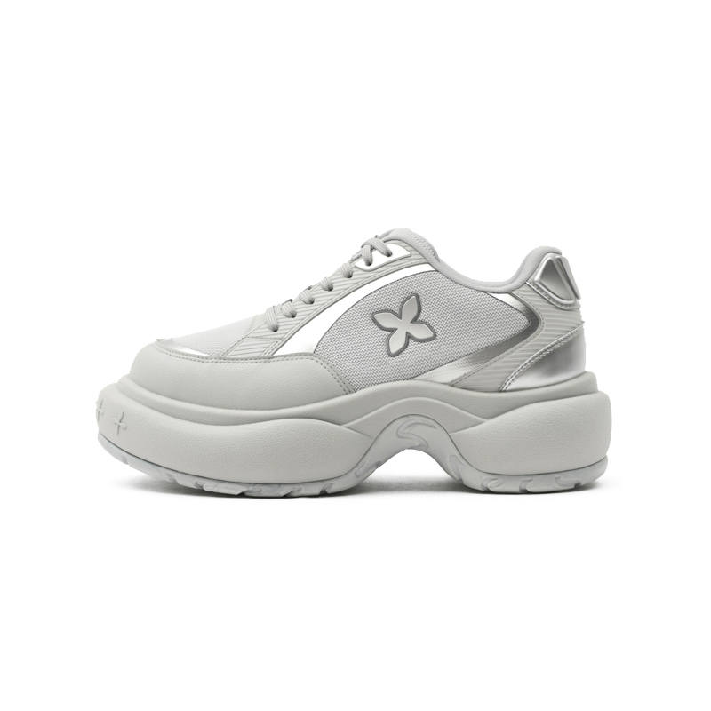 SMFK Slip Resistant Abrasion Resistant Low top Running Shoes Women's Dusty Gray