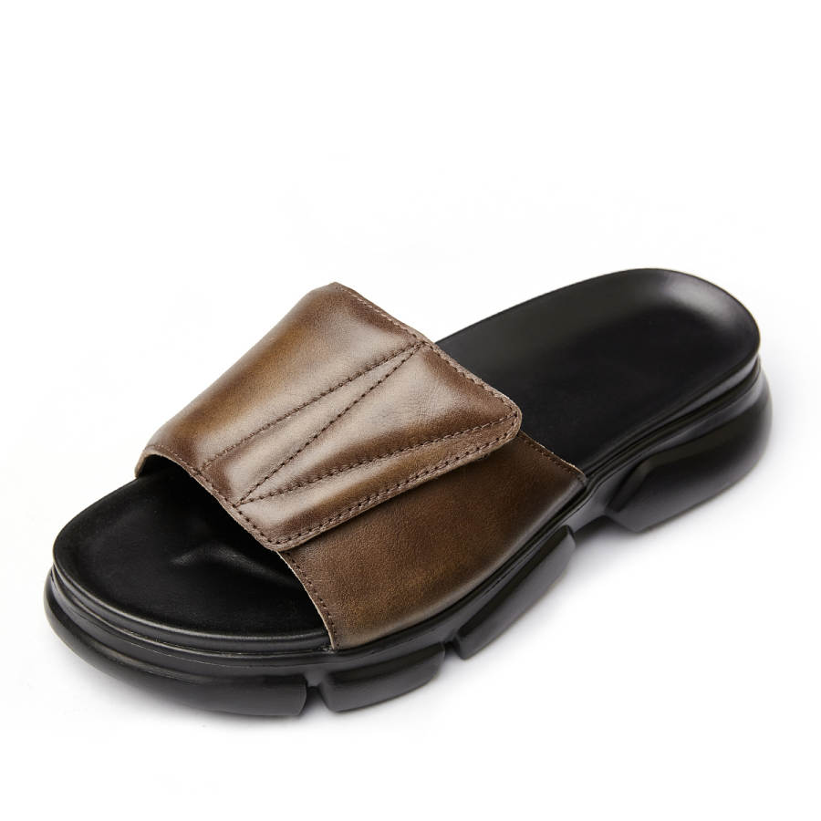 Brounvanm Brounvanm Slide Slippers Men's Khaki/Black
