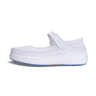 FEIYING Squashy And Bouncy Feeling FEIYING Popcorn Nurse Shoes Top Grain Cow Leather Summer Medical Shoes 4.5cm Women's White