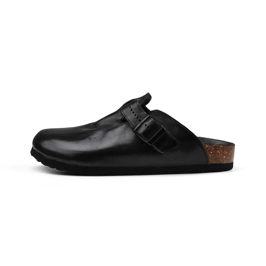HANQIAORIJI Black Blood Collection No Special Function Closed Toe Slippers Men's Black