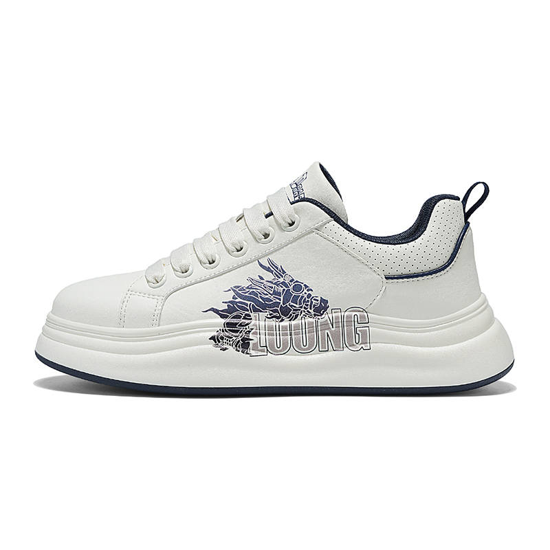 HLA Skateboard Shoes Men's Low Top White Blue, White Green