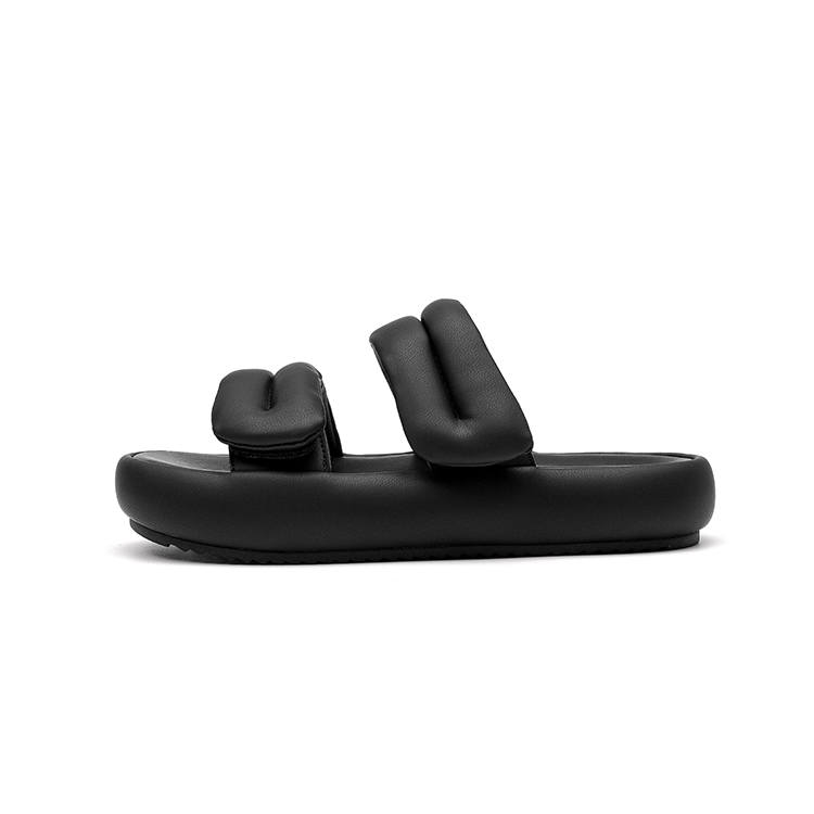 DUSTO Slide Slippers Women's Black/Beige