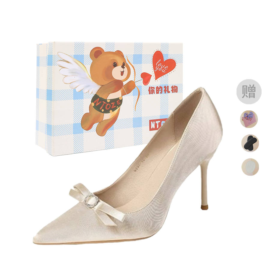 NTOZE Fabric Slim Heel High Heels Women's