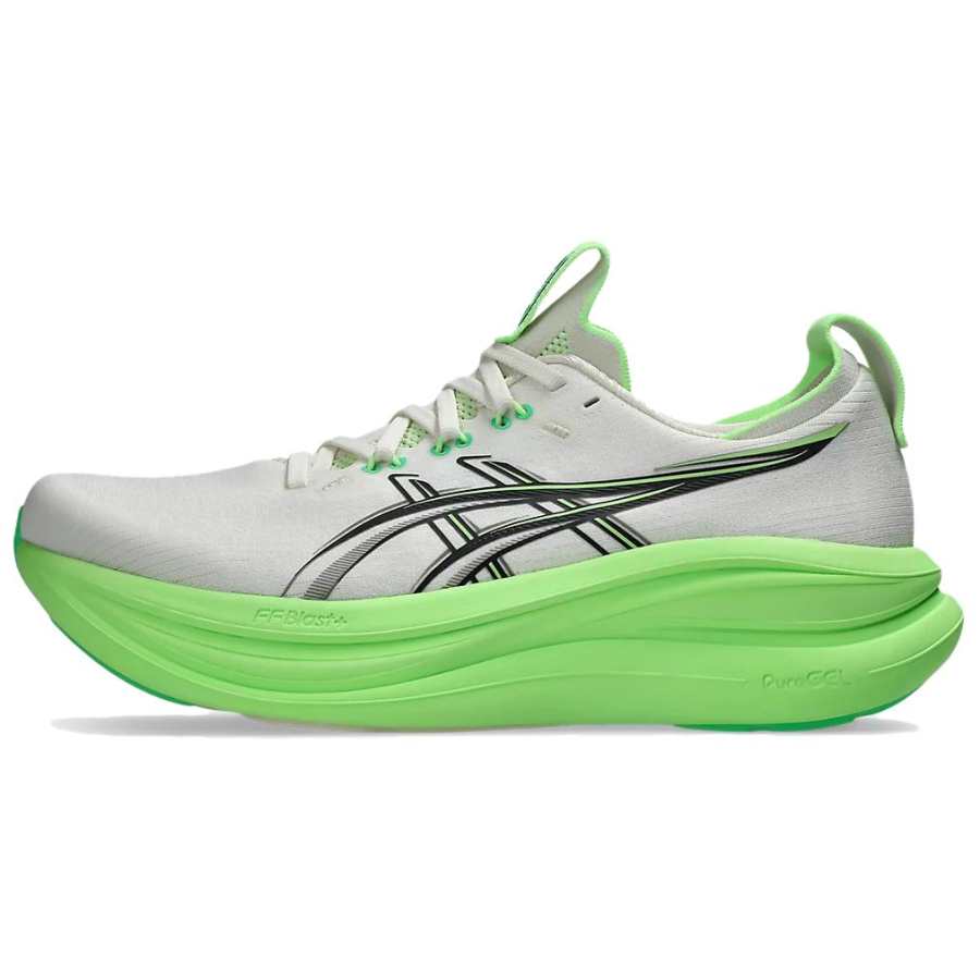 ASICS GEL NIMBUS 28 Running Shoes Men's White Green