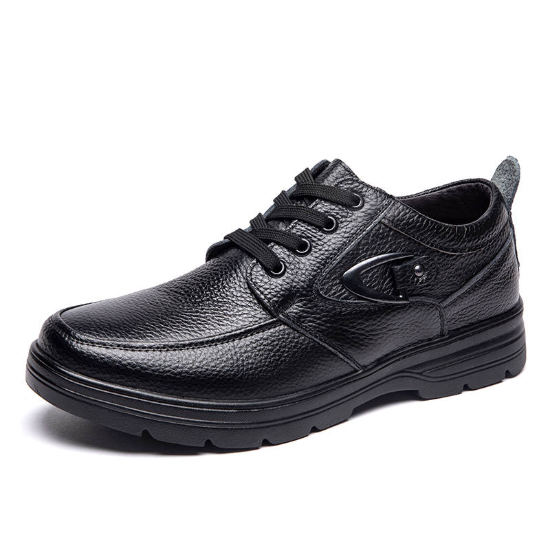PINYI Top Grain Cow Leather Men's Casual Shoes Men's