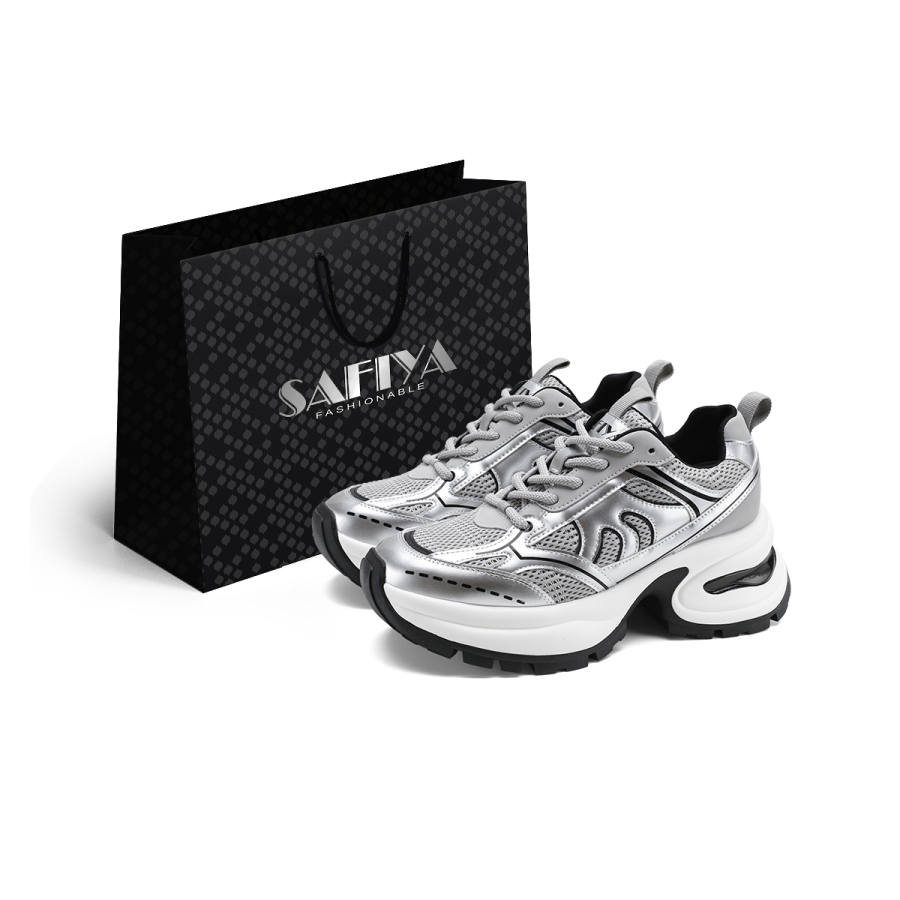Safiya Cushioning Abrasion Resistant Cushioning, Wear Resistant Low top Chunky Sneakers Women's