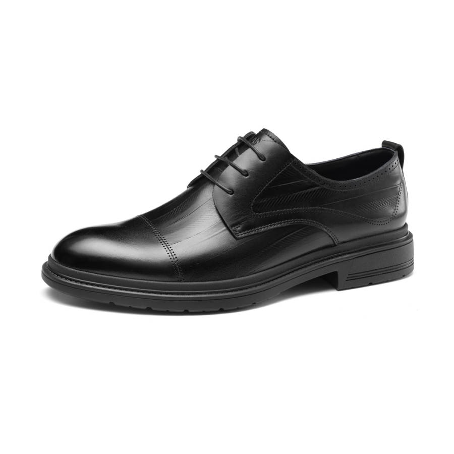 AOKANG Dress Shoes Men's Low Top Black/Brown
