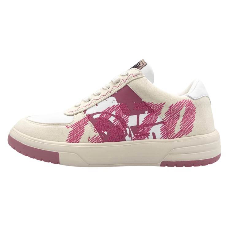 QIANJIN Synthetic Leather Slip Resistant, Abrasion Resistant, Lightweight Low top Skateboard Shoes Women's White