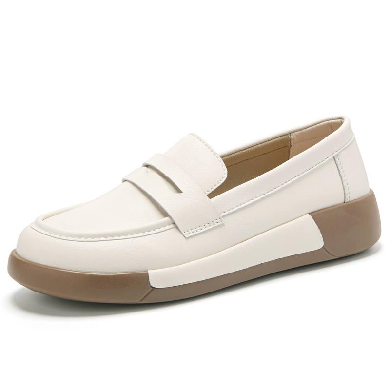 Reivantix Reivanti Microfiber Leather Casual Shoes Women's Beige