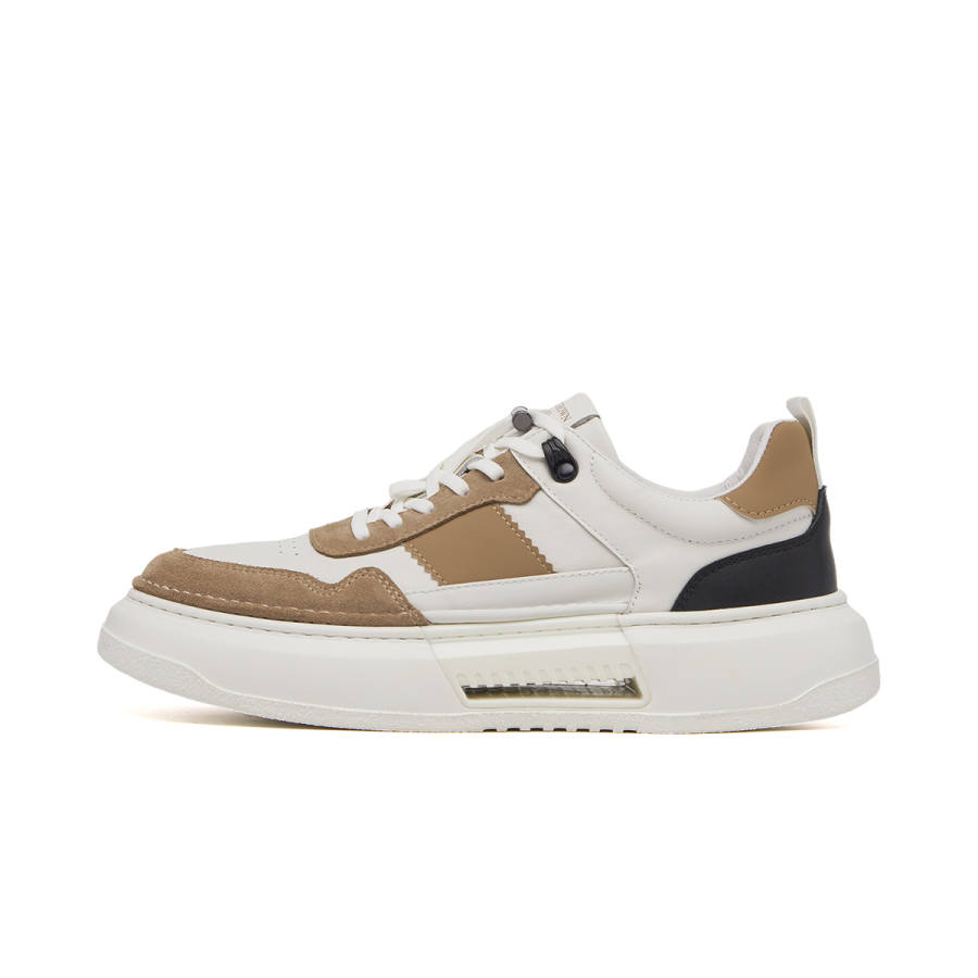 VICKI BROWN Microfiber Leather Low top Skateboard Shoes Men's White