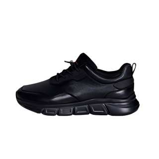 BIYINLEIFEN Cow Leather Slip Resistant Lightweight Non slip Lightweight Low top Casual Shoes Men's Black