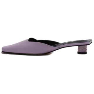 YUUL YIE Leather Closed Toe Slippers Women's Purple