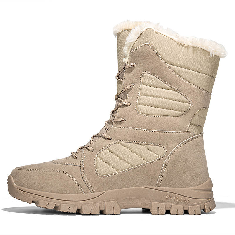DAISHUTOU Thermal Thickened Fleece For Warmth, Comfortable And Cozy Crew Snow Boots Unisex