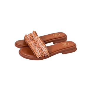 Safiya Rubber Sole Quiet Slide Slippers Women's Brown