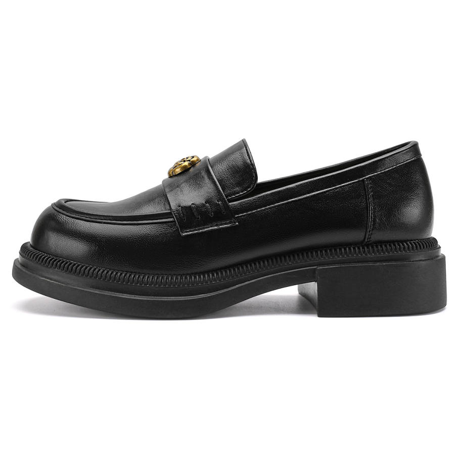 D:FUSE SCANDINAVIA D FUSE SCANDINAVIA Cow Split Leather Loafers Women's Black