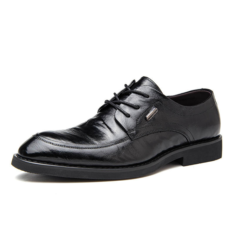 LUOMENG Dress Shoes Men's Low Top Black, Brown