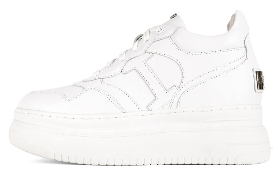 IiJin Cow Leather Platform Shoes Women's White