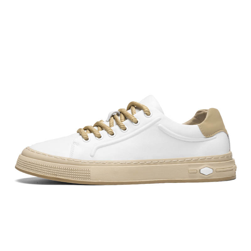 CITONGXIANSHENG Microfiber Leather Casual Shoes Men's Apricot