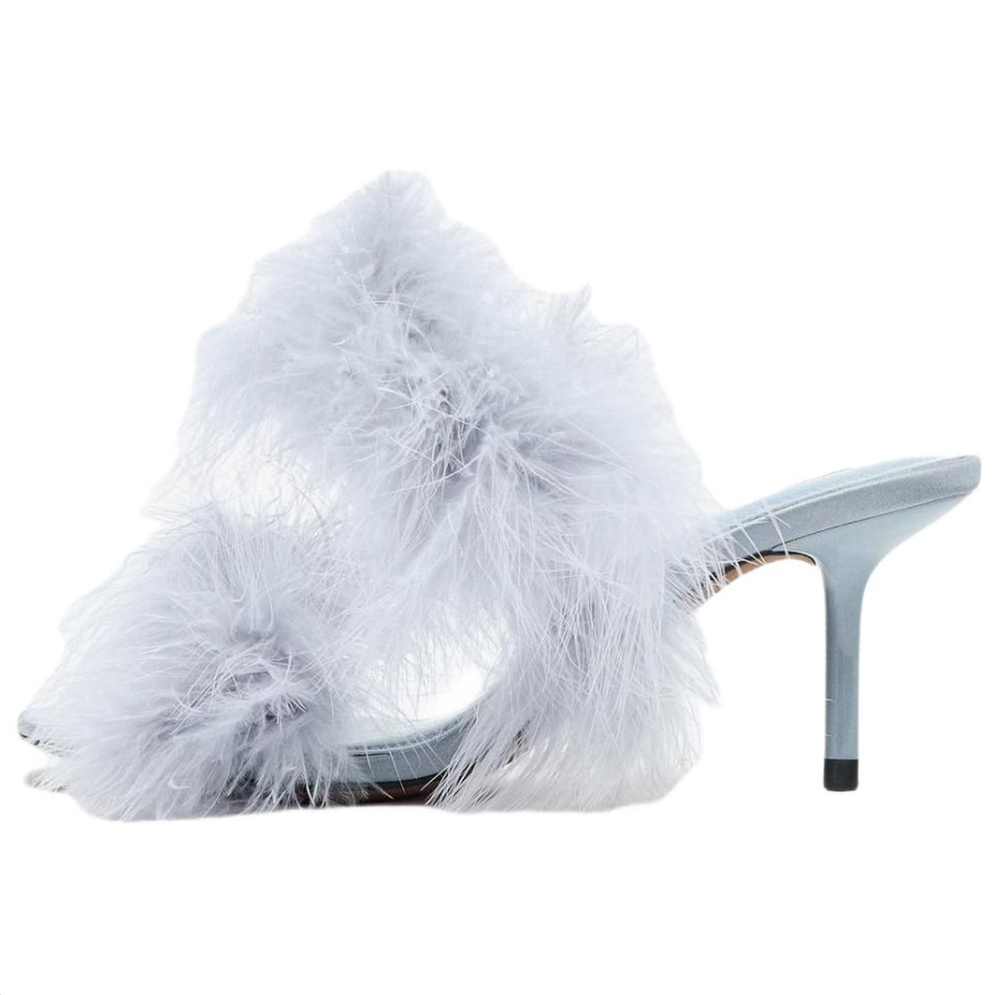 ZARA Slide Slippers Women's Sky Blue
