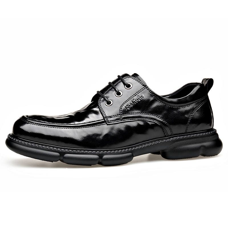 LUOMAIKE Cow Split Leather Casual Shoes Men's Black