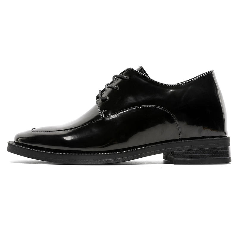 JIJILANGPIN Microfiber Leather Dress Shoes Men's Black