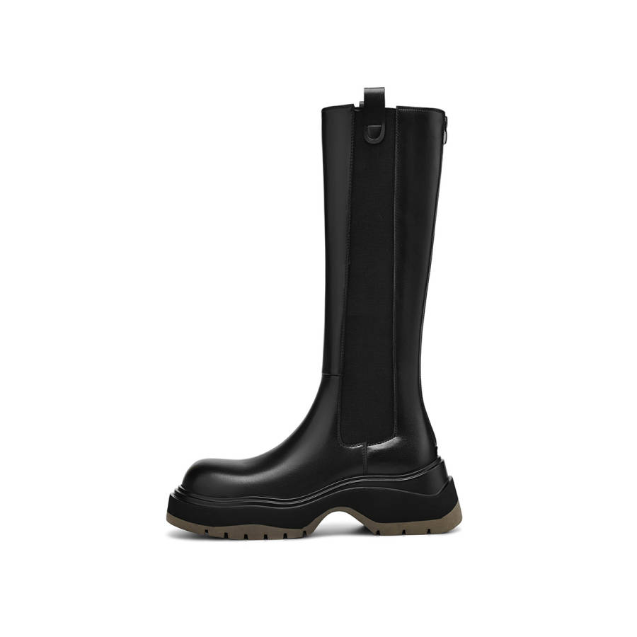 BOERDIQI Knight Boots Cow Leather Knee high Boots Women's Black Brown
