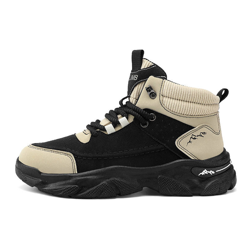 GAISIMA Combat Boots Men's Beige Black Khaki