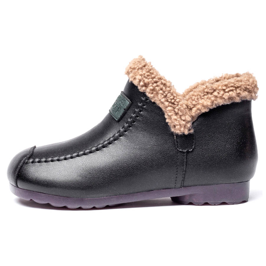 KANGLINIAO Cow Split Leather Short Snow Boots Women's