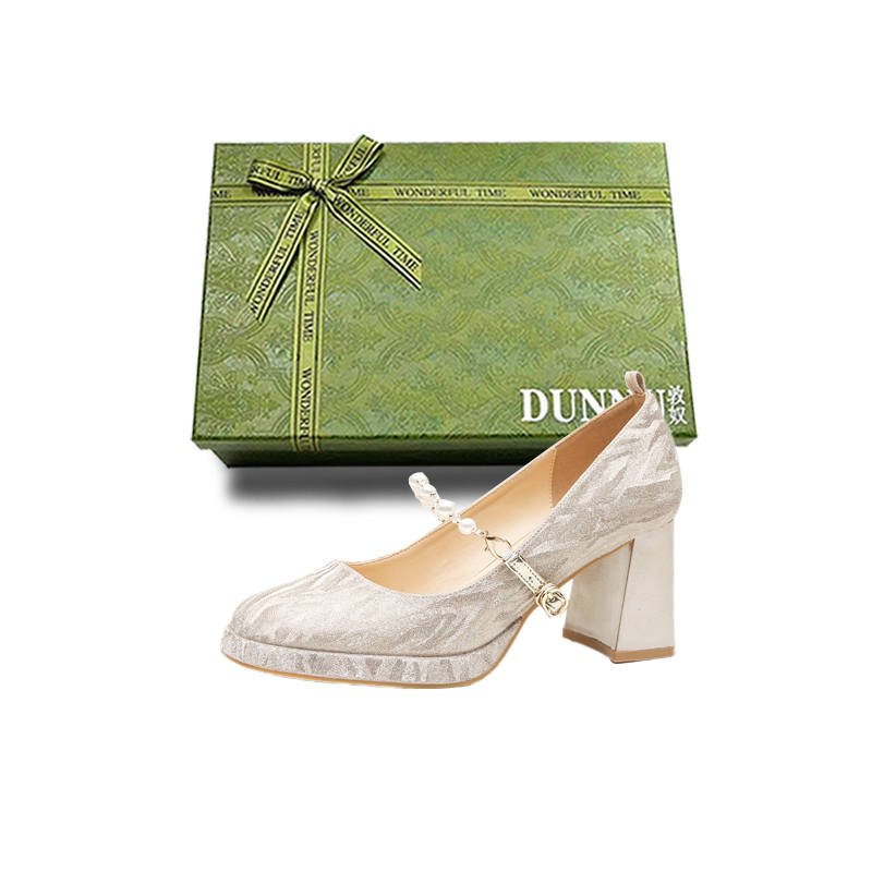 DUNNU Leather High Heels Women's