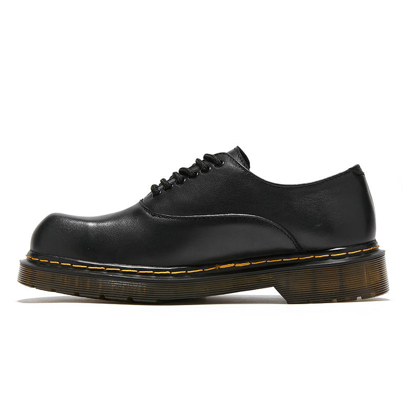 VICKI BROWN Top Grain Cow Leather Casual Shoes Unisex Black