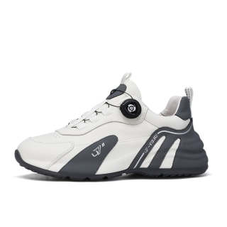 U7 Top Grain Cow Leather Minimalist Fashion Low top Casual Shoes Men's White Gray