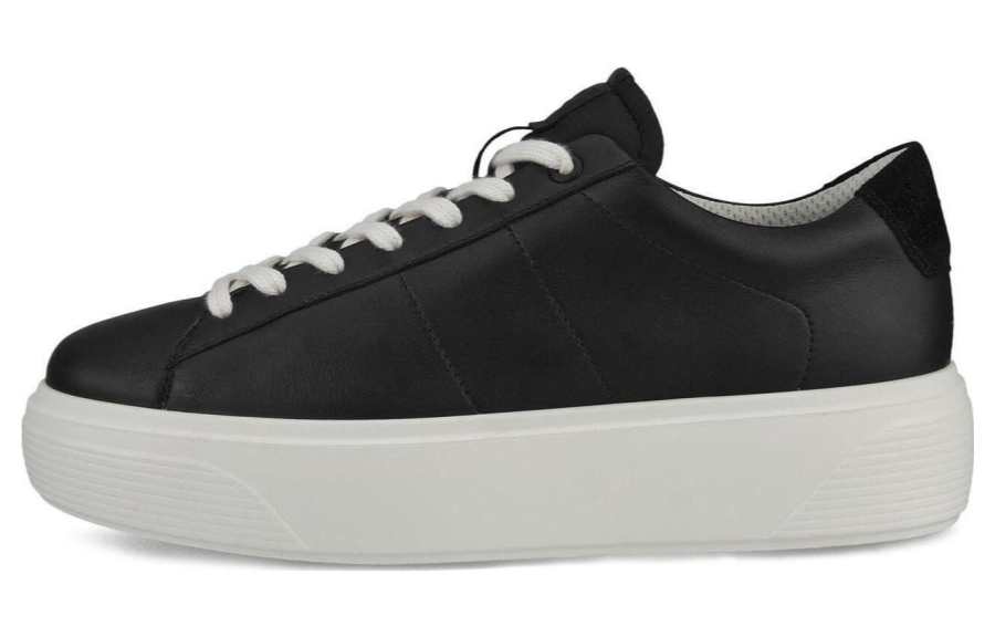 Ecco Ecco Leather Low top Skateboard Shoes Women's Black