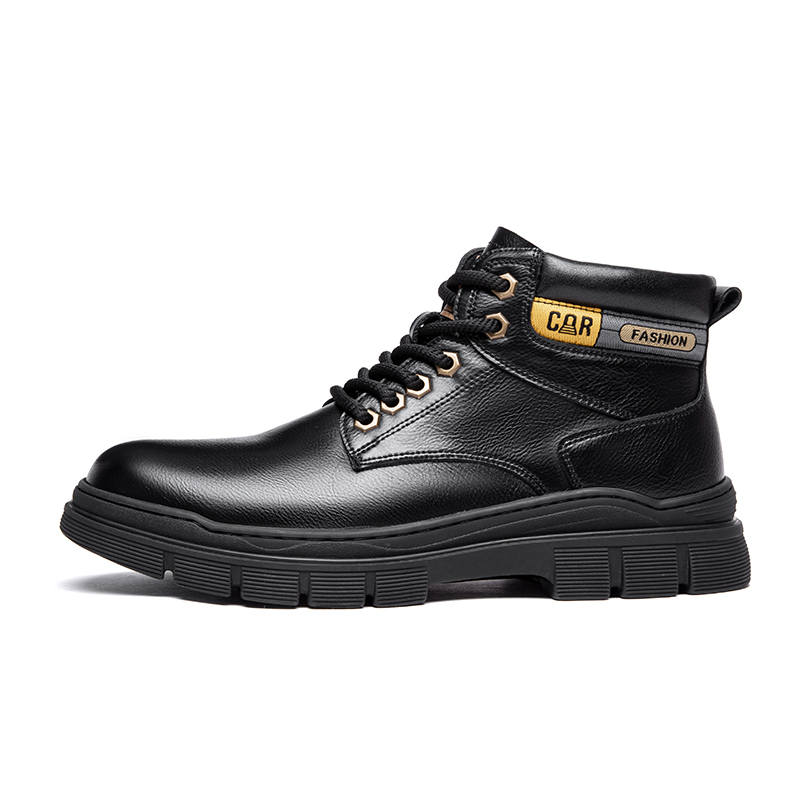 KACHILANG Cow Leather Short Combat Boots Men's