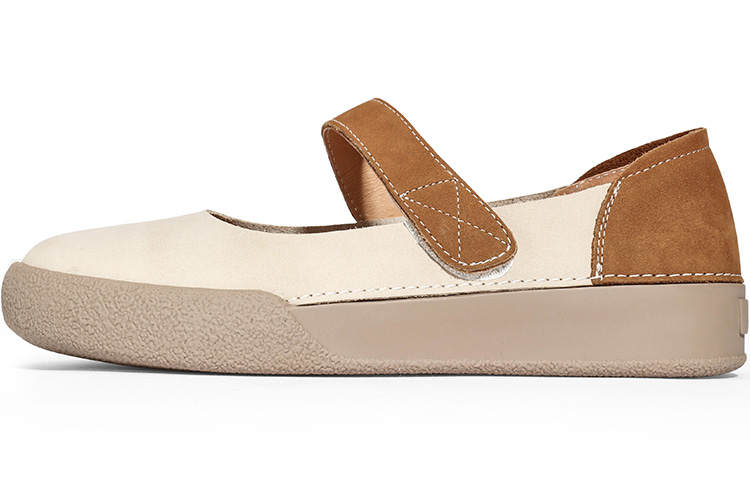 OCCAMAN Women's Casual Shoes Women's Low Top Beige Brown