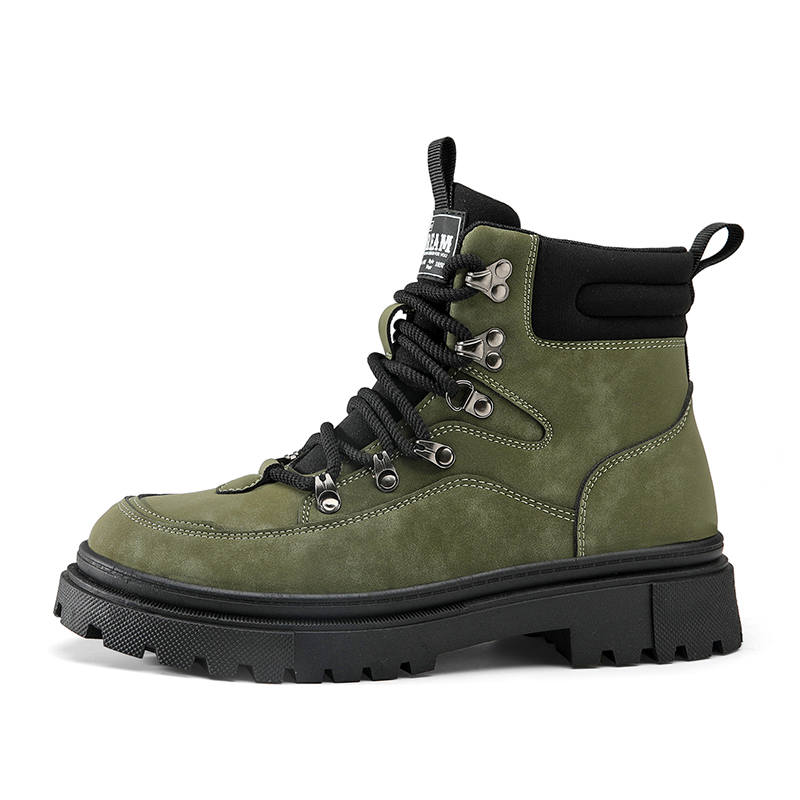 GONGNIUMEILI PU Short Combat Boots Men's