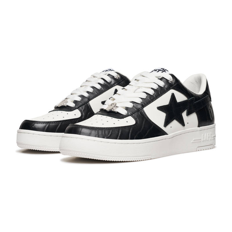 A BATHING APE BAPE STA Cow Leather Low top Casual Shoes Men's