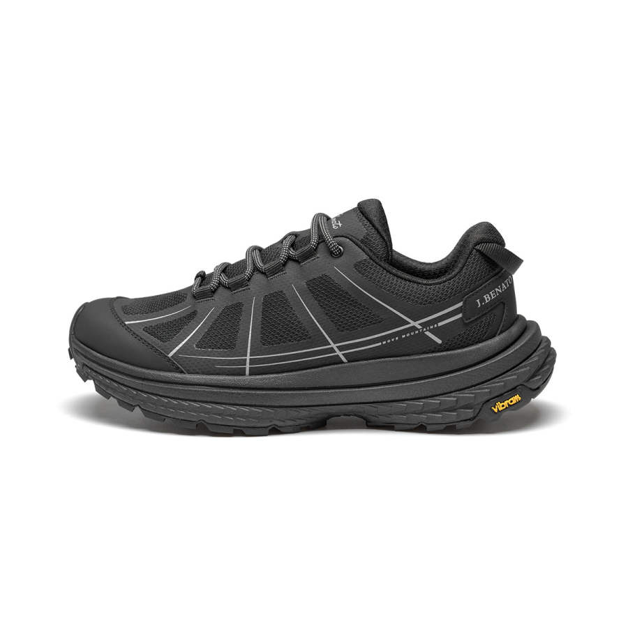 J.BENATO Textile, TPU Abrasion Resistant Abrasion Resistant Low top Mountaineering Shoes Men's Black